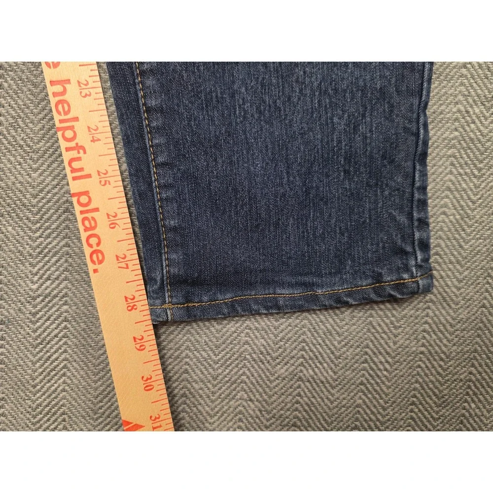Faded Glory Womens Straight‎ Leg Blue Denim Jeans Size 12 Petite